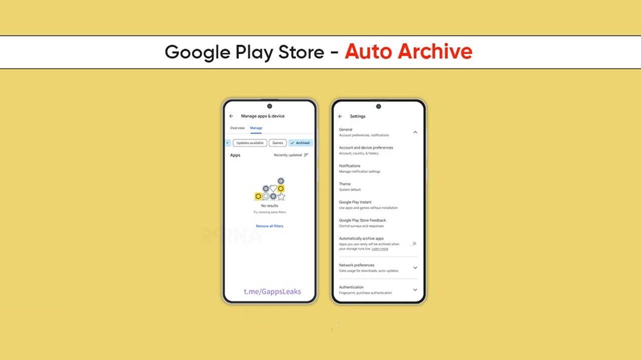 Android Auto-Archive apps enable