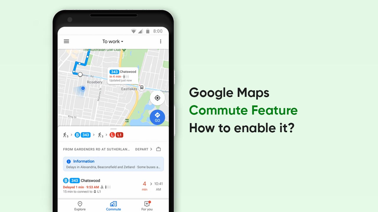 Google Maps Commute feature