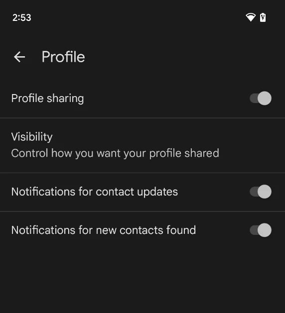 Google Messages Profiles feature