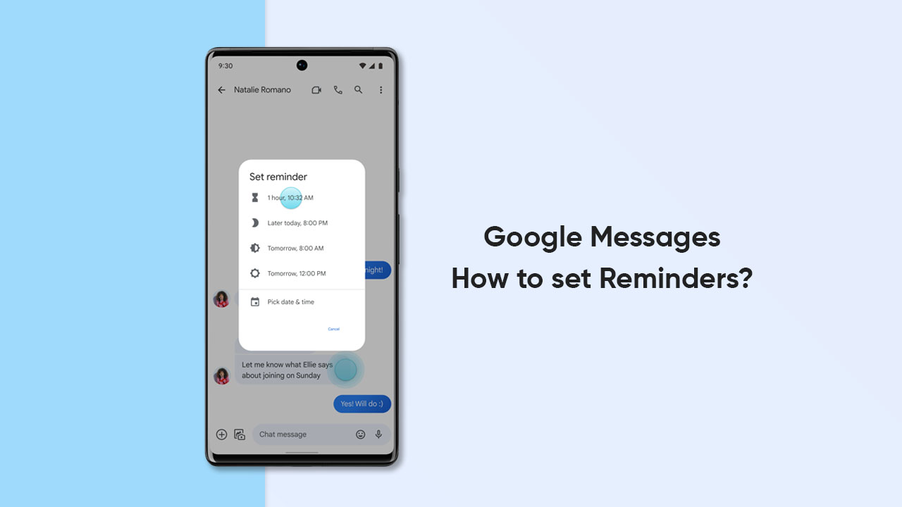 Google Messages Reminders feature